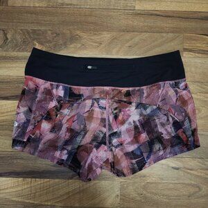 Lululemon Speed Up Shorts 2.5 Sun Dazed Multi Pink Swift Size 8 Euc